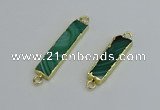 NGC5070 8*35mm - 10*40mm rectangle agate gemstone connectors