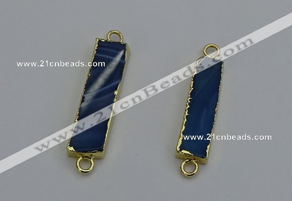 NGC5071 8*35mm - 10*40mm rectangle agate gemstone connectors