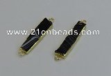 NGC5072 8*35mm - 10*40mm rectangle agate gemstone connectors