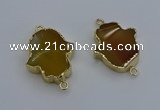 NGC5114 22*30mm - 25*35mm hamsahand agate gemstone connectors