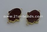 NGC5116 22*30mm - 25*35mm hamsahand agate gemstone connectors