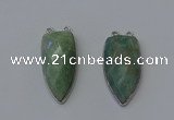 NGC5146 16*35mm - 18*40mm arrowhead amazonite connectors