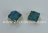 NGC515 15*16mm - 16*17mm freeform druzy agate connectors