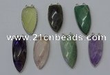 NGC5155 16*35mm - 18*40mm arrowhead mixed gemstone connectors