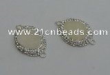 NGC5168 25*35mm - 30*40mm freeform druzy agate connectors