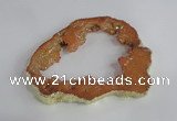 NGC520 45*50mm - 55*65mm freeform plated druzy agate connectors