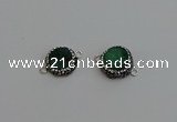 NGC5228 12mm - 14mm freeform druzy agate connectors wholesale