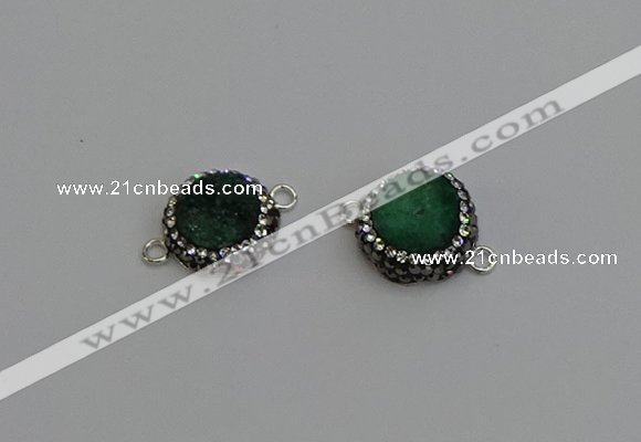 NGC5228 12mm - 14mm freeform druzy agate connectors wholesale