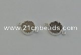 NGC5289 15mm - 16mm coin druzy agate gemstone connectors