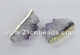 NGC541 30*50mm - 30*65mm freeform druzy amethyst connectors