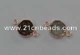 NGC5428 15mm - 16mm coin druzy agate gemstone connectors