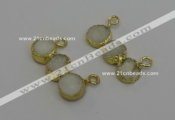 NGC5438 10*30mm druzy agate gemstone connectors wholesale
