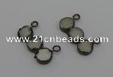 NGC5446 10*30mm druzy agate gemstone connectors wholesale