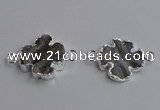 NGC5458 20mm - 22mm flower druzy agate connectors wholesale