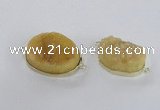 NGC561 18*25mm - 25*30mm freeform druzy agate connectors wholesale