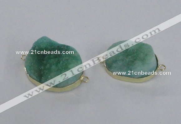 NGC565 18*25mm - 25*30mm freeform druzy agate connectors wholesale