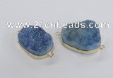 NGC566 18*25mm - 25*30mm freeform druzy agate connectors wholesale