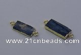 NGC5666 10*20mm - 11*22mm rectangle blue kyanite connectors