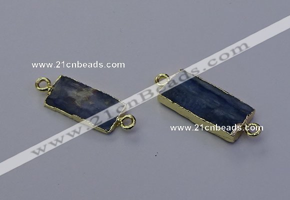 NGC5666 10*20mm - 11*22mm rectangle blue kyanite connectors