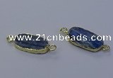 NGC5667 12*22mm - 14*24mm oval blue kyanite connectors