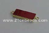 NGC5689 10*28mm - 10*30mm rectangle mookaite gemstone connectors