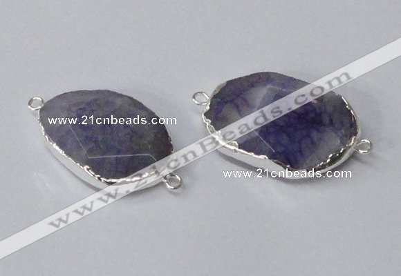 NGC576 18*25mm - 22*30mm freeform agate gemstone connectors