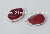 NGC577 18*25mm - 22*30mm freeform agate gemstone connectors