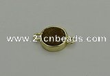 NGC5779 12mm coin plated druzy agate connectors wholesale