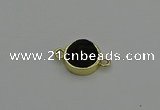 NGC5784 12mm coin plated druzy agate connectors wholesale