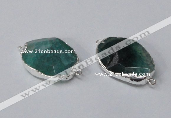 NGC579 18*25mm - 22*30mm freeform agate gemstone connectors