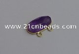 NGC5812 13*25mm faceted oval amethyst connectors wholesale