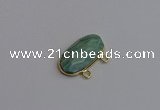 NGC5818 13*25mm faceted oval amazonite connectors wholesale