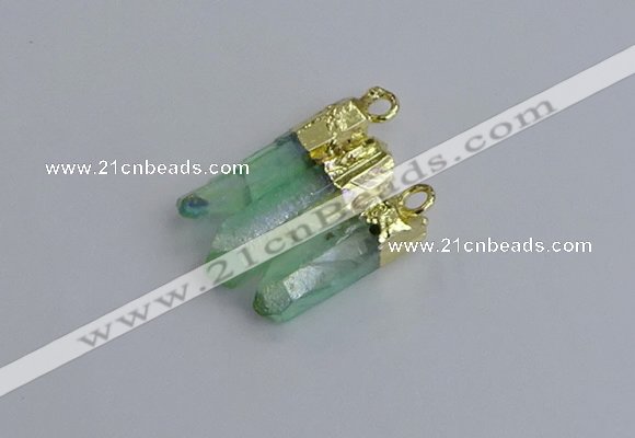 NGC5935 25*28mm - 30*32mm freeform plated white crystal connectors