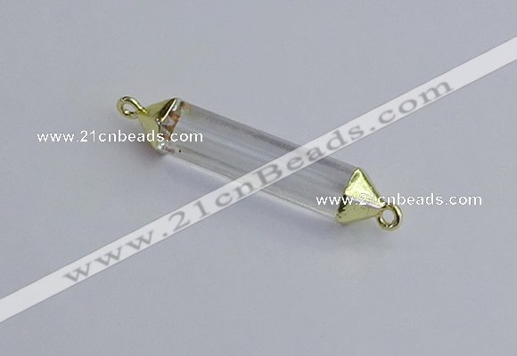 NGC5941 8*40mm tube white crystal connectors wholesale