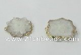 NGC600 15*20mm - 30*35mm freeform druzy agate connectors wholesale