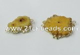 NGC601 15*20mm - 30*35mm freeform druzy agate connectors wholesale