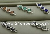 NGC6036 6*18mm mixed gemstone connectors wholesale