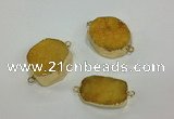 NGC619 15*20mm - 30*40mm freeform druzy agate connectors wholesale