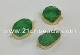 NGC624 15*20mm - 30*40mm freeform druzy agate connectors wholesale