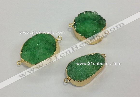 NGC624 15*20mm - 30*40mm freeform druzy agate connectors wholesale