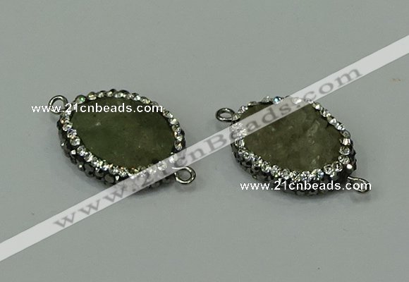 NGC6500 20*25mm freeform druzy agate connectors wholesale