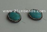 NGC6555 20*25mm oval turquoise connectors wholesale