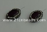 NGC6563 16*20mm oval candy jade connectors wholesale