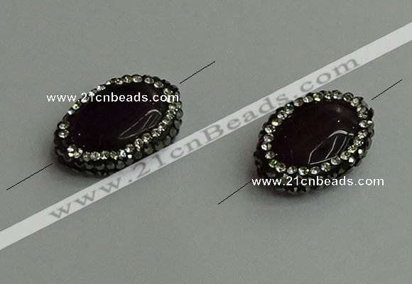 NGC6563 16*20mm oval candy jade connectors wholesale