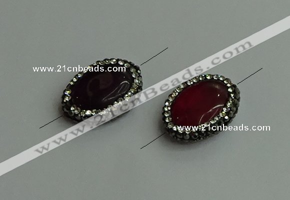 NGC6565 16*20mm oval candy jade connectors wholesale
