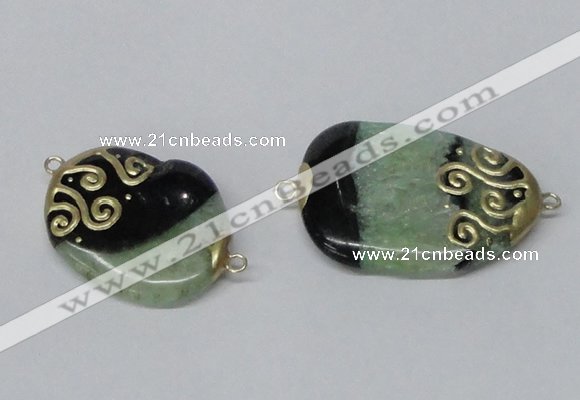 NGC658 20*30mm - 30*40mm freeform druzy agate connectors wholesale