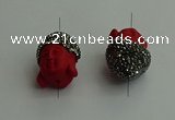 NGC6600 20*28mm buddha cinnabar connectors wholesale