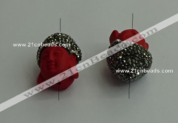 NGC6600 20*28mm buddha cinnabar connectors wholesale