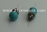 NGC6613 12*22mm - 13*20mm teardrop turquoise connectors wholesale