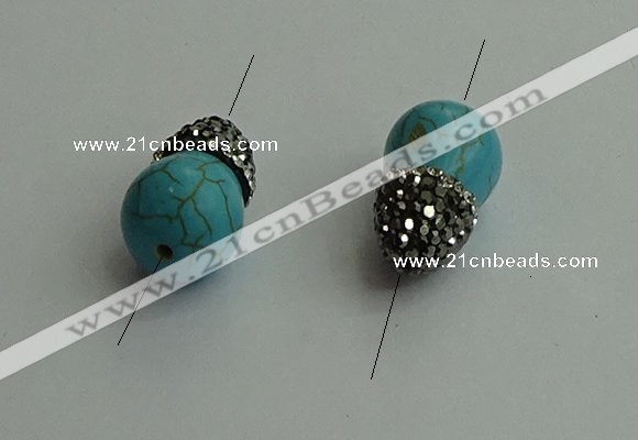 NGC6613 12*22mm - 13*20mm teardrop turquoise connectors wholesale